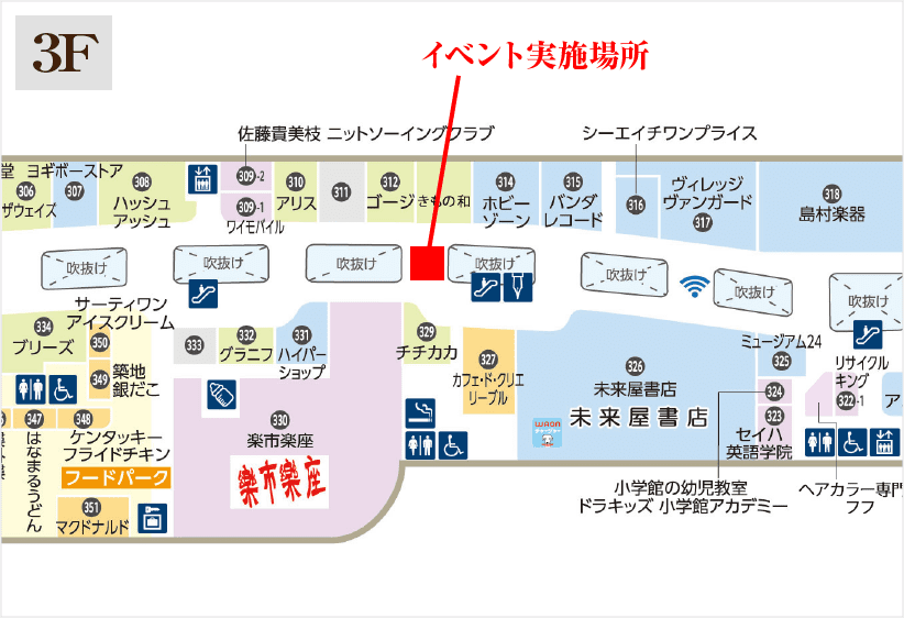 フロアガイドと実施場所