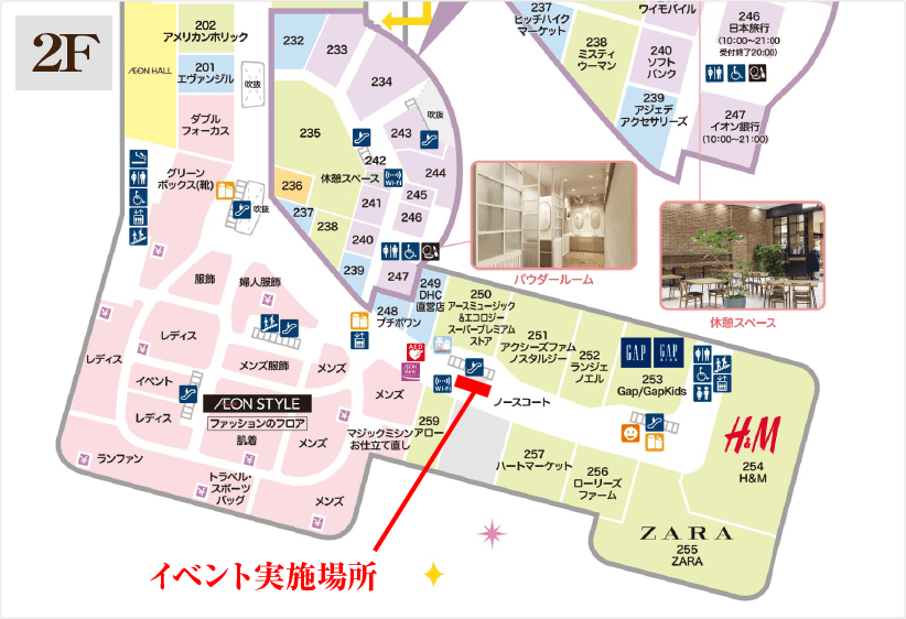 フロアガイドと実施場所